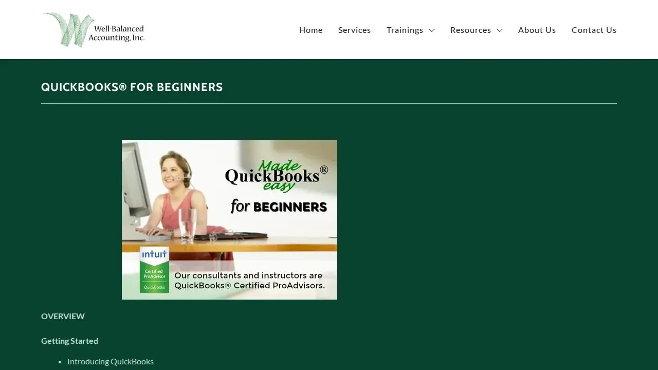 Well Balanced Accounting page