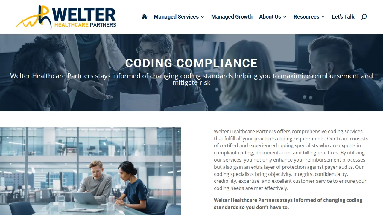 Welter Healthcare Partners page