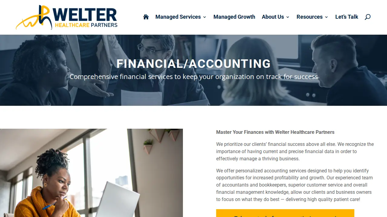 Welter Healthcare Partners page