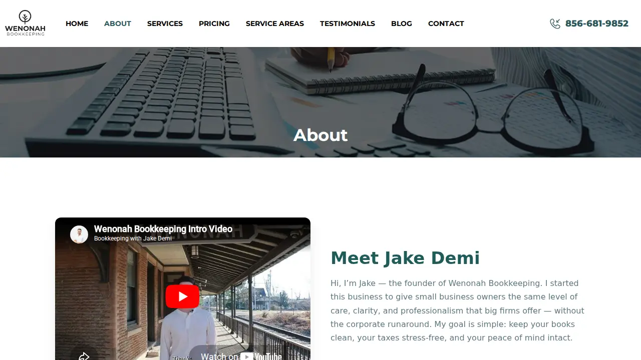 Wenonah Bookkeeping page