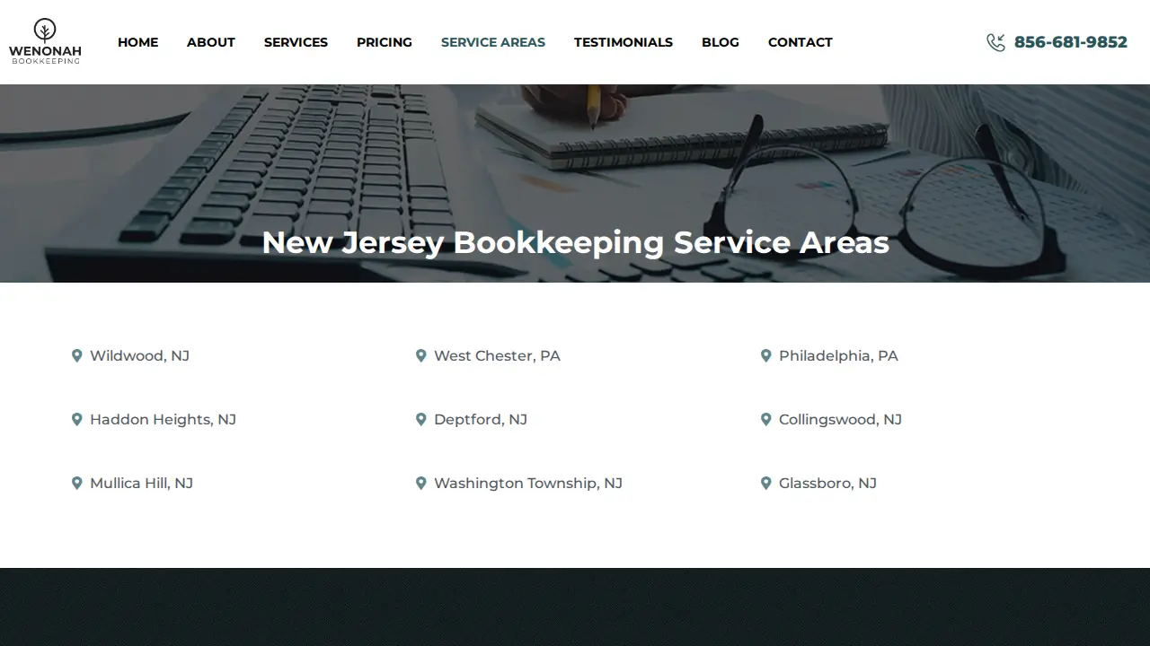 Wenonah Bookkeeping page