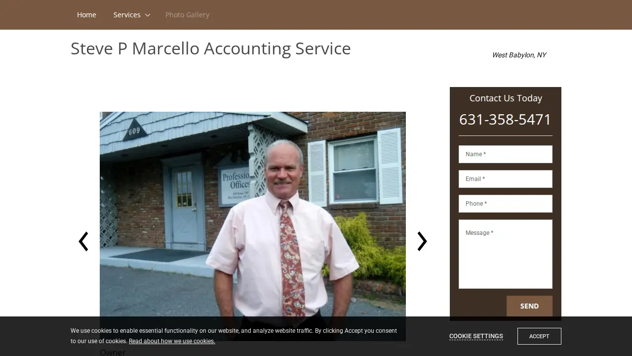 Steve P Marcello Accounting Service page