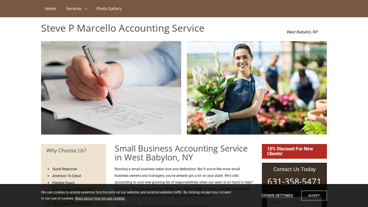 Steve P Marcello Accounting Service page