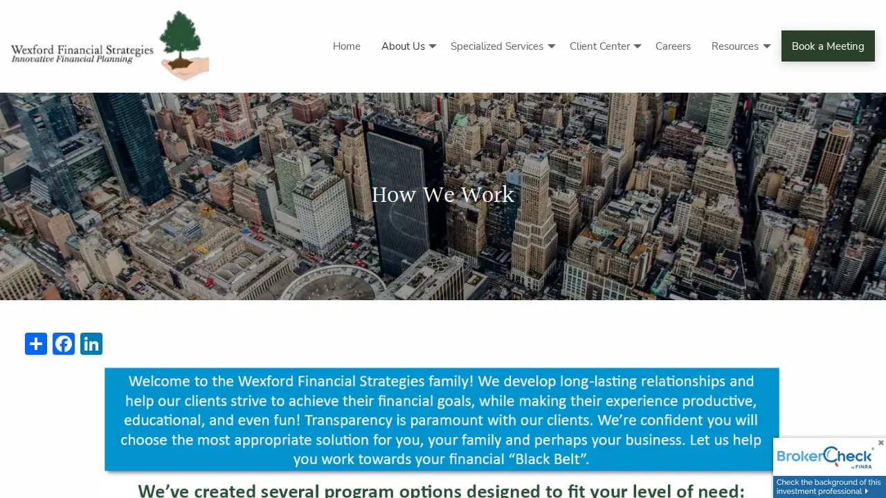 Wexford Financial Strategies page