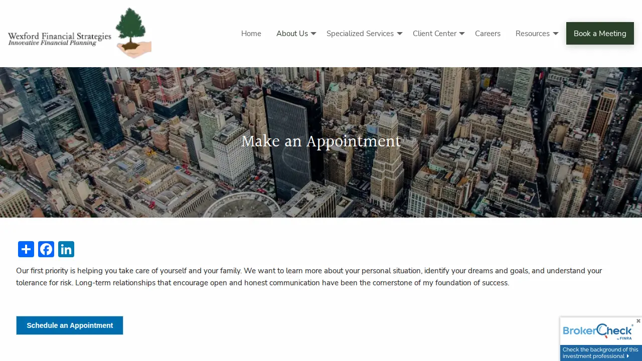 Wexford Financial Strategies page