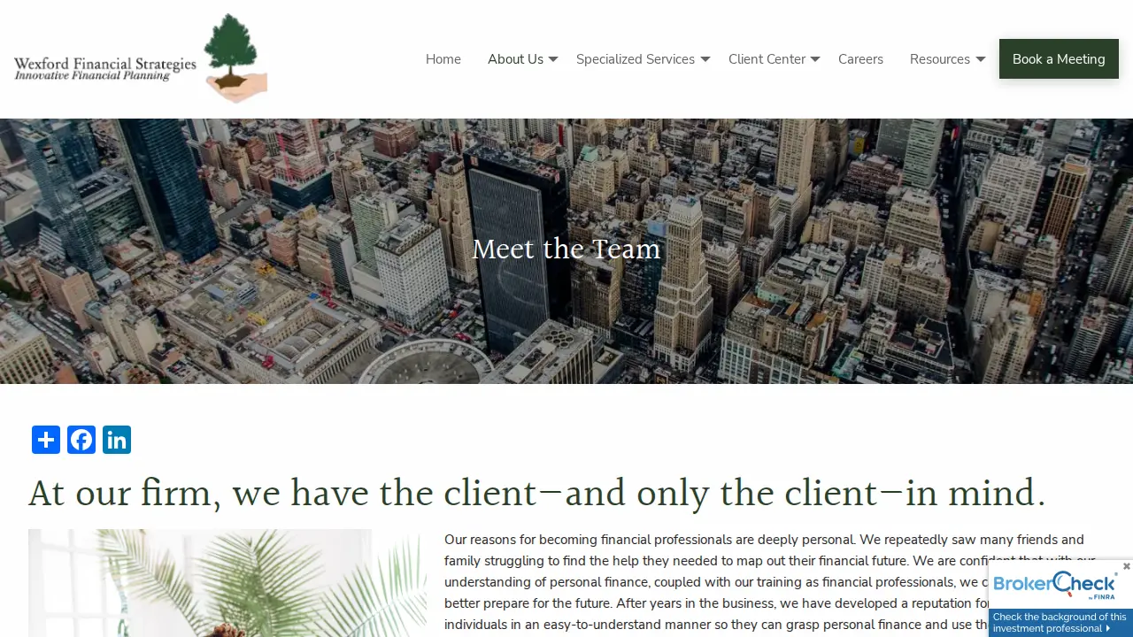 Wexford Financial Strategies page