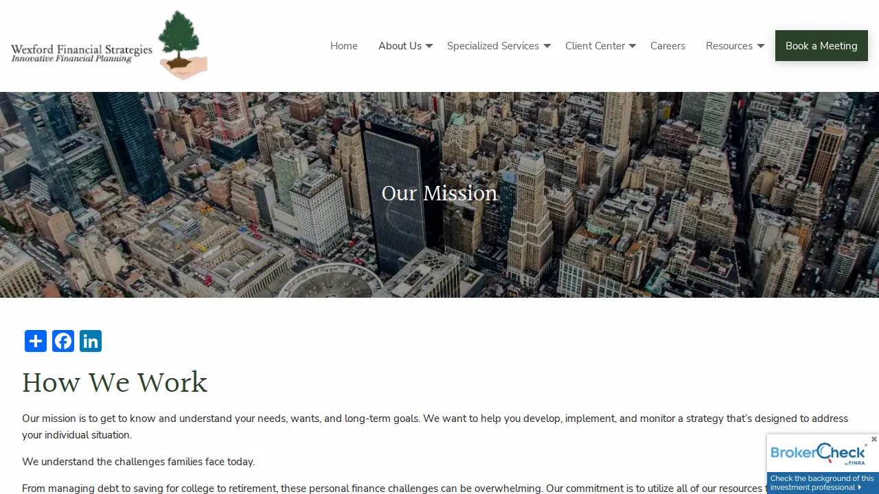 Wexford Financial Strategies page