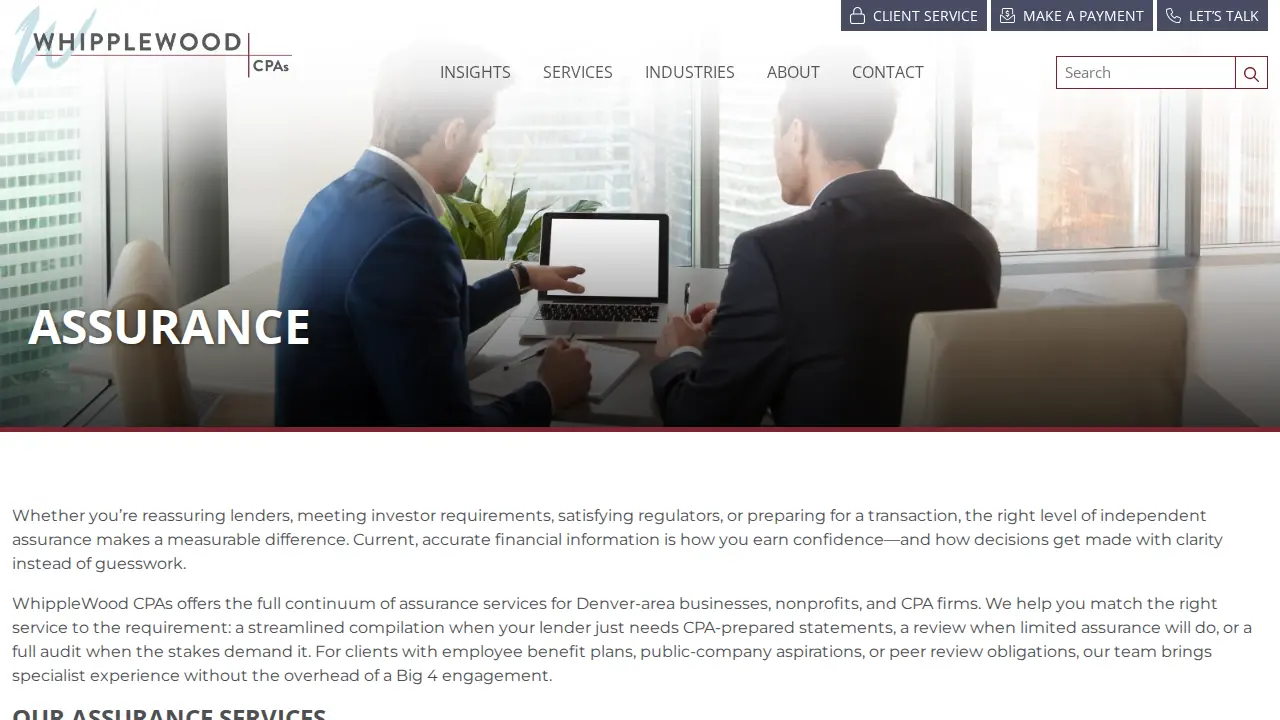 WhippleWood CPAs page