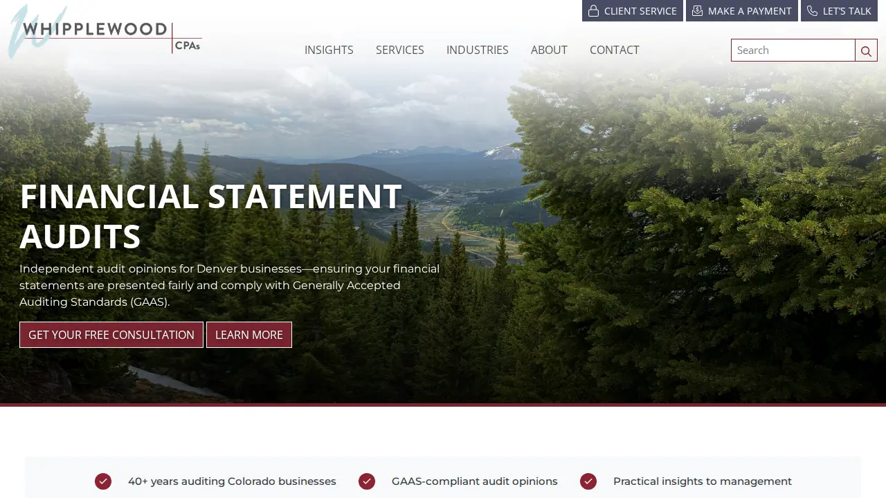 WhippleWood CPAs page