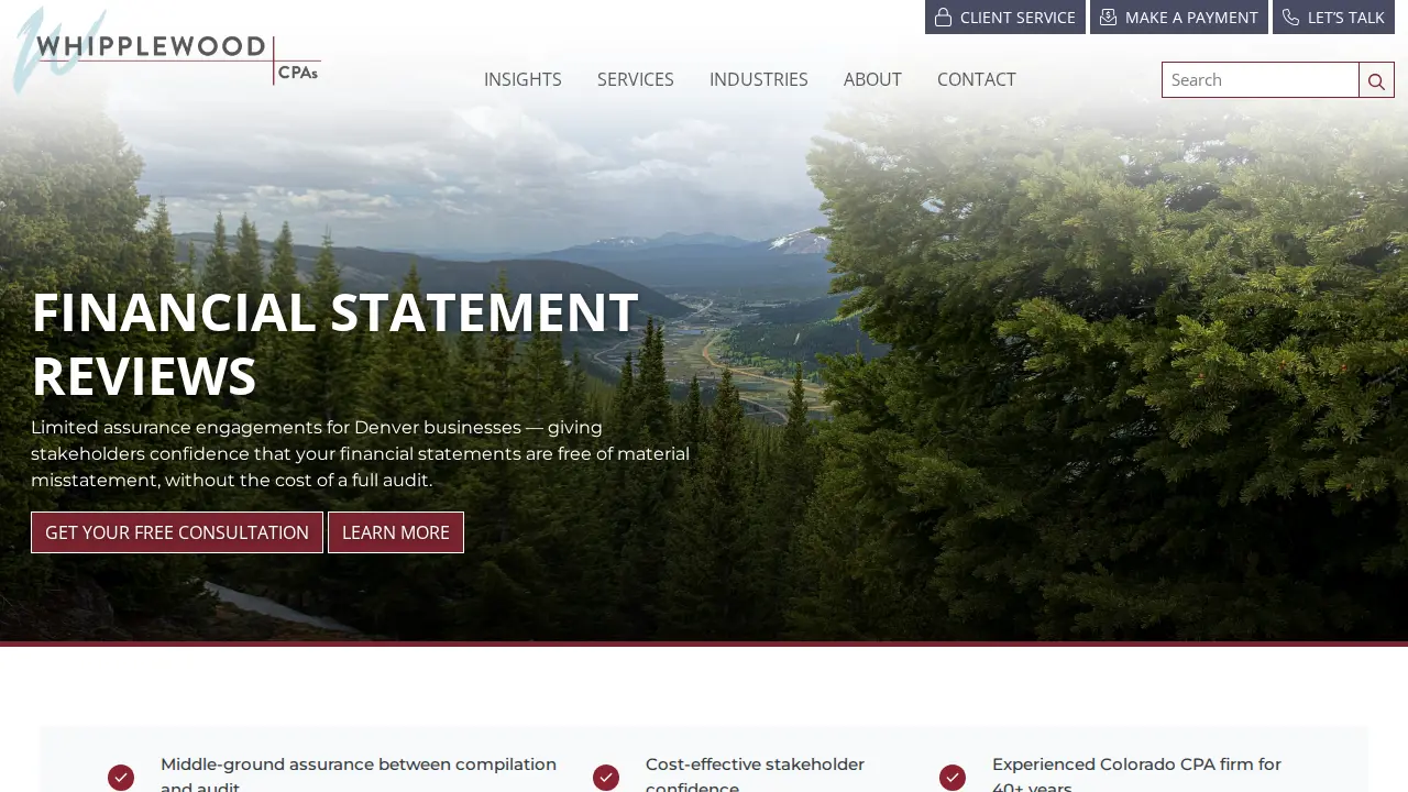 WhippleWood CPAs page