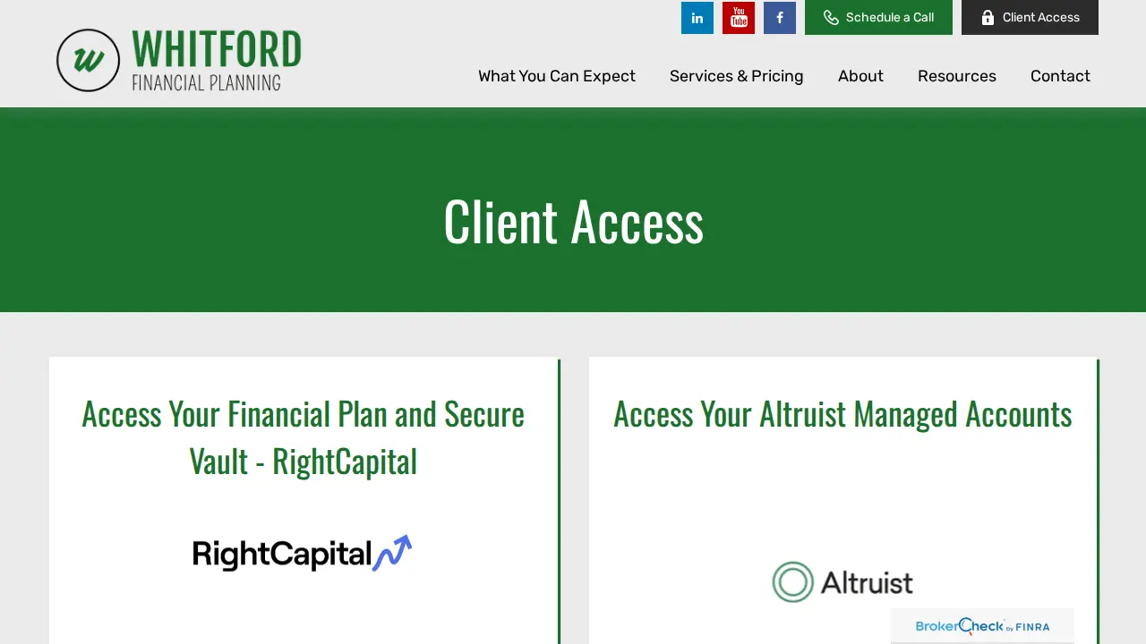 Whitford Financial Planning page