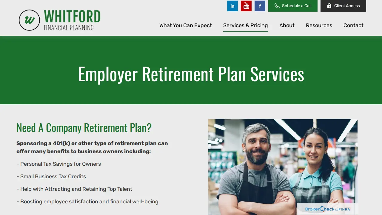 Whitford Financial Planning page