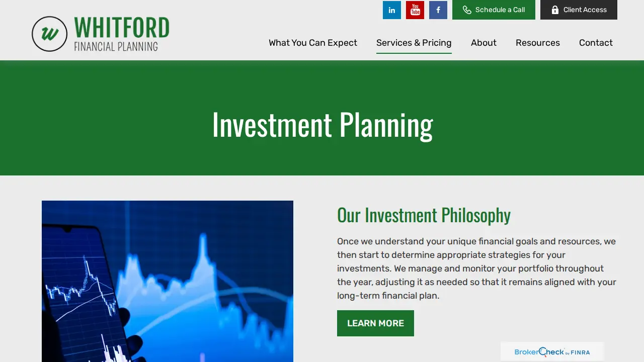 Whitford Financial Planning page