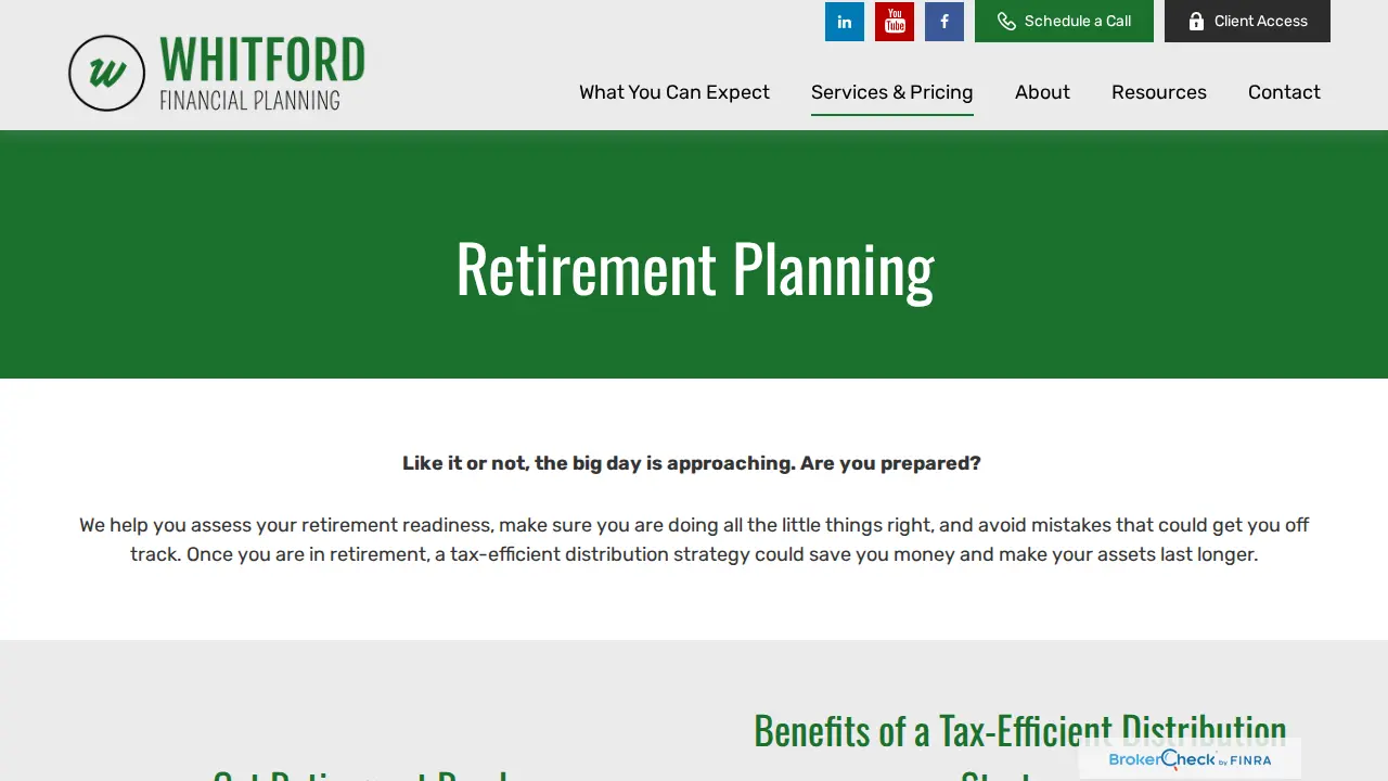 Whitford Financial Planning page