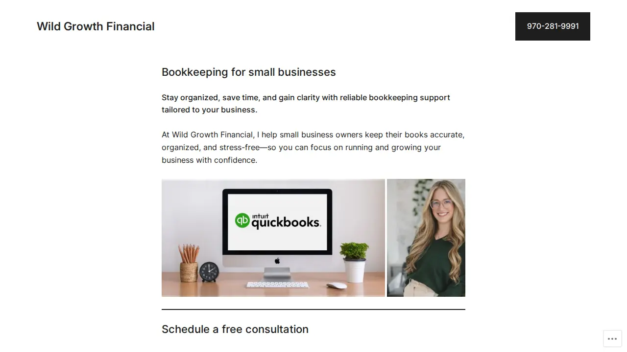 Wild Growth Financial website