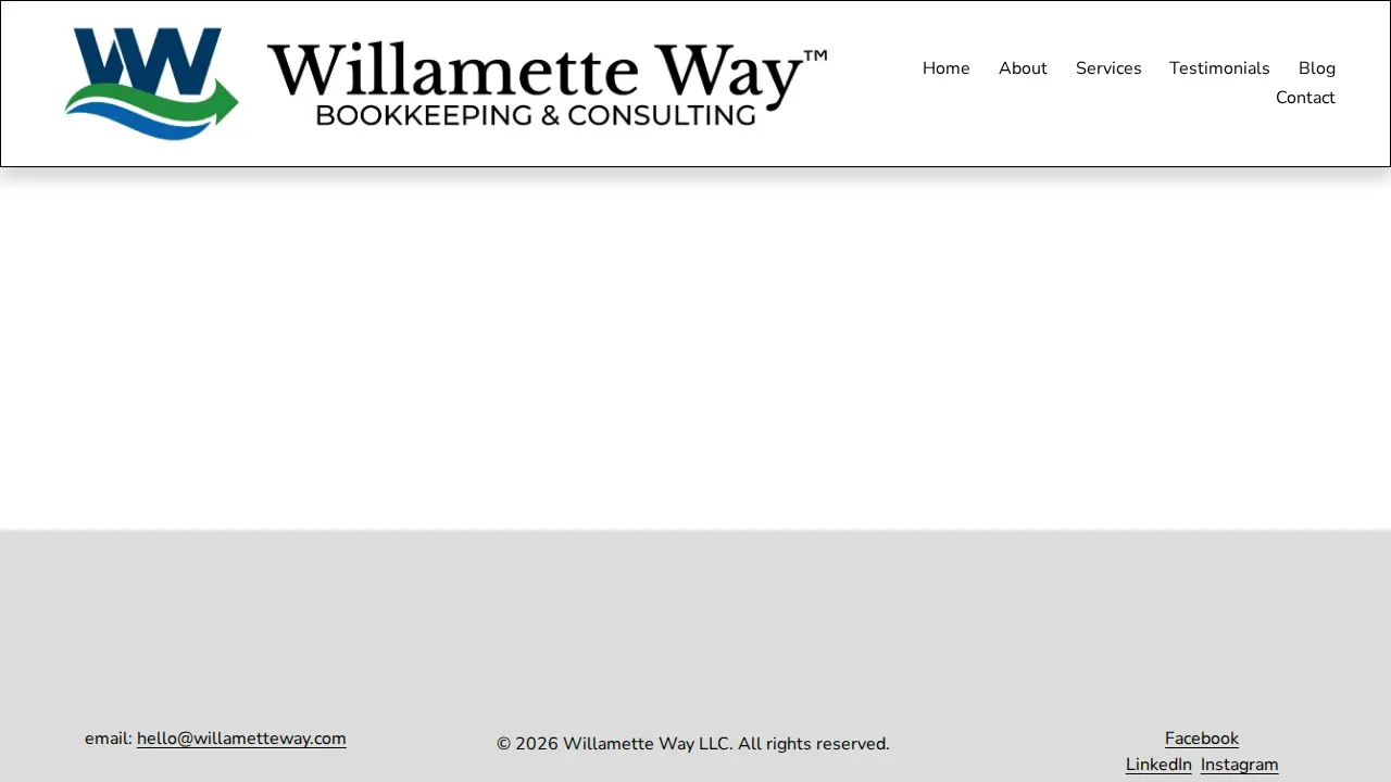 Willamette Way Bookkeeping & Consulting page