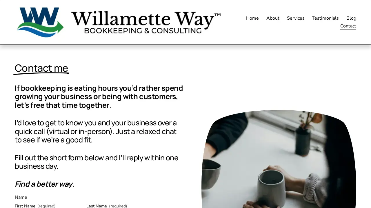 Willamette Way Bookkeeping & Consulting page