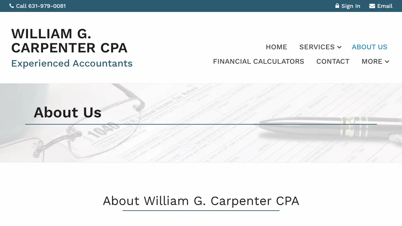 William Carpenter CPA page