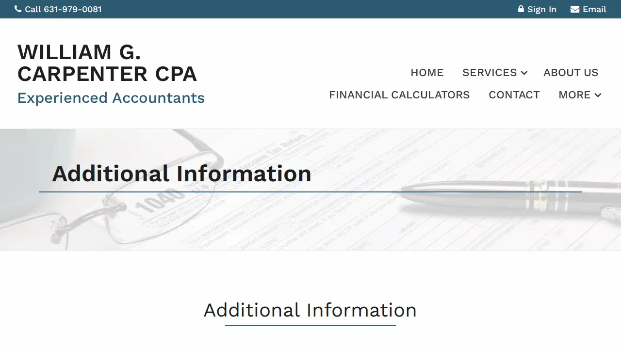 William Carpenter CPA page