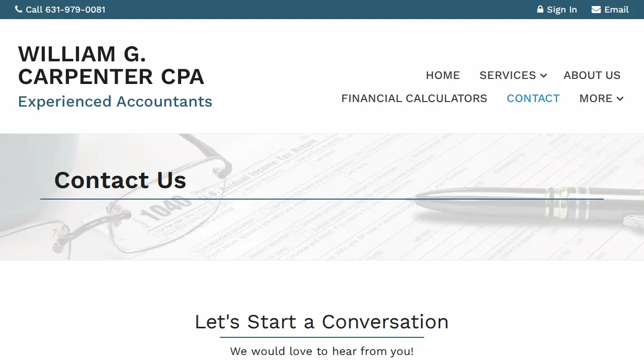 William Carpenter CPA page