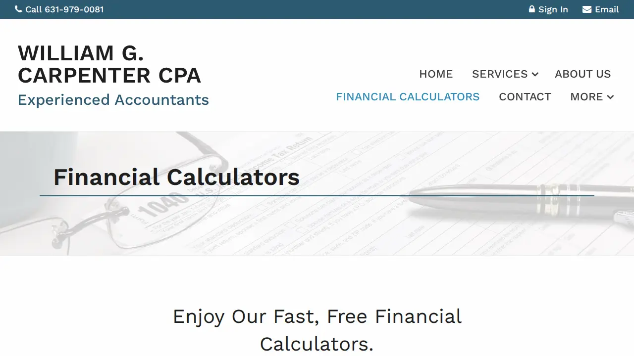 William Carpenter CPA page