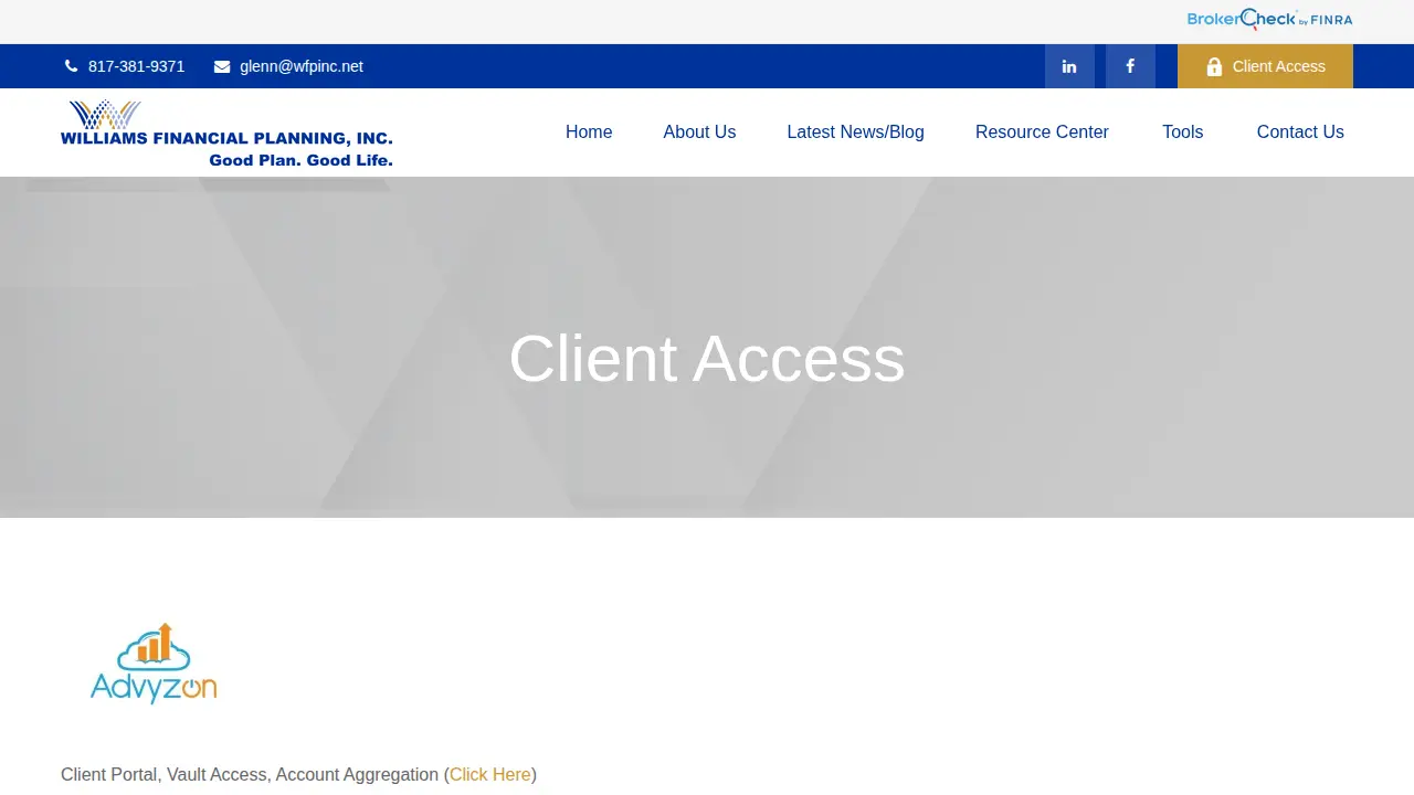 Williams Financial Planning, Inc. page