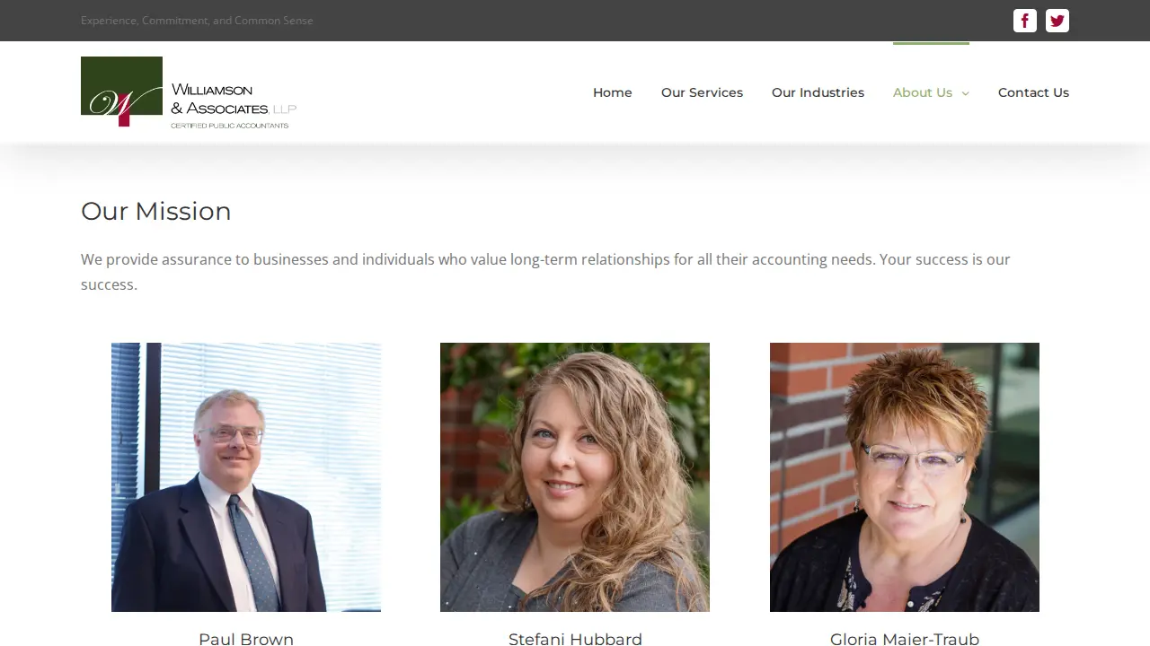 Williamson & Associates LLP page