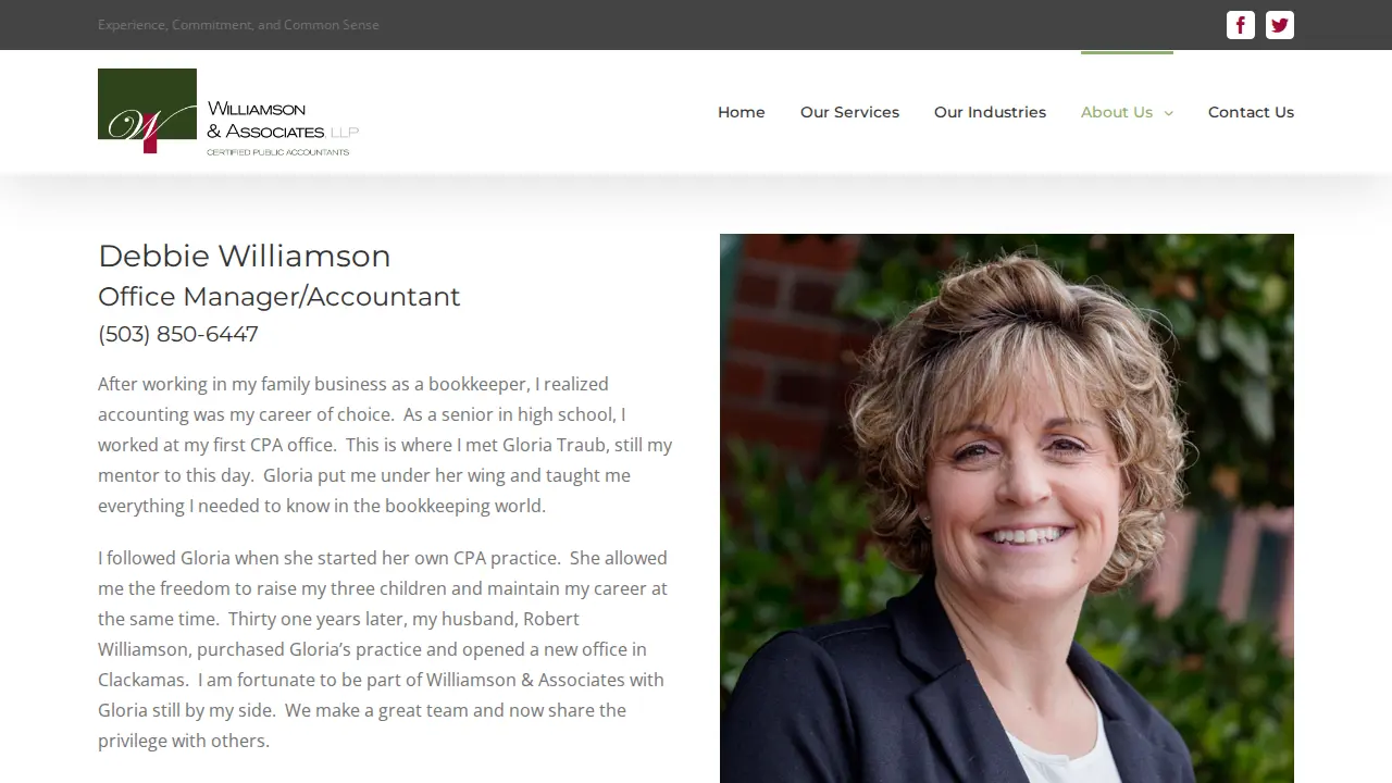 Williamson & Associates LLP page