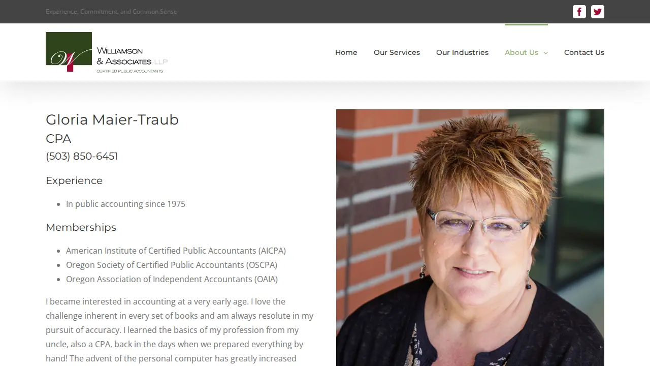 Williamson & Associates LLP page