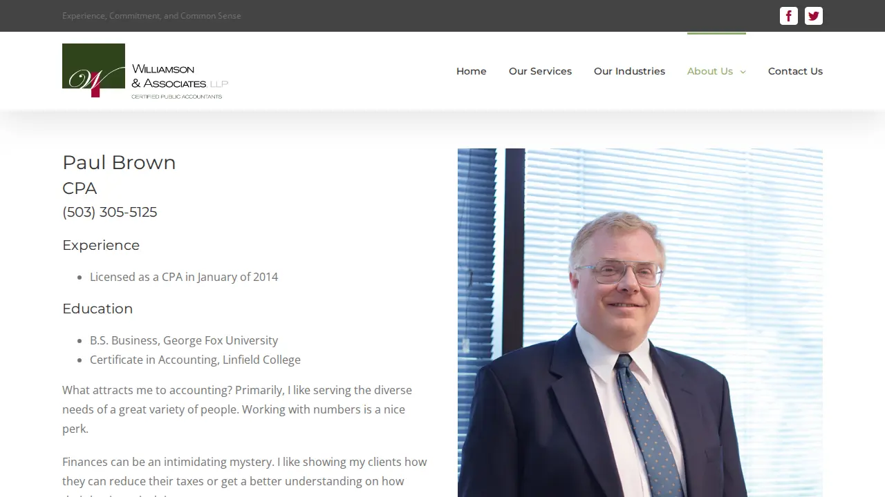 Williamson & Associates LLP page