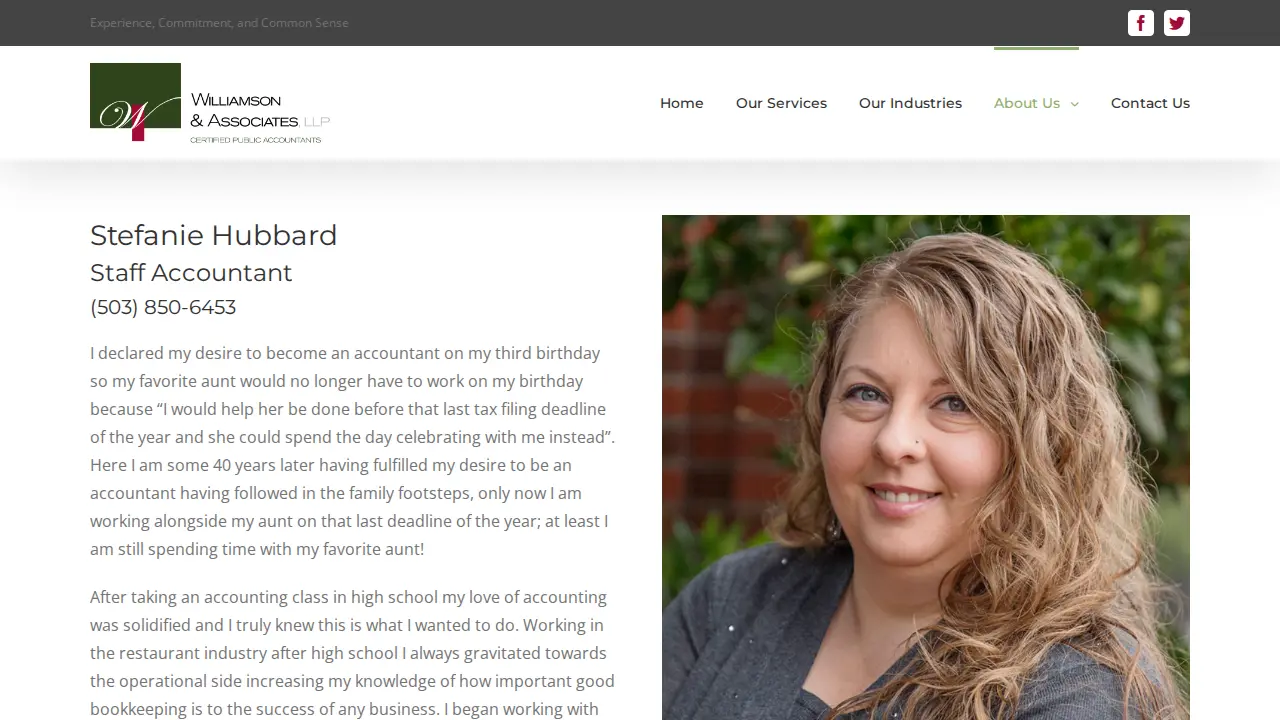 Williamson & Associates LLP page