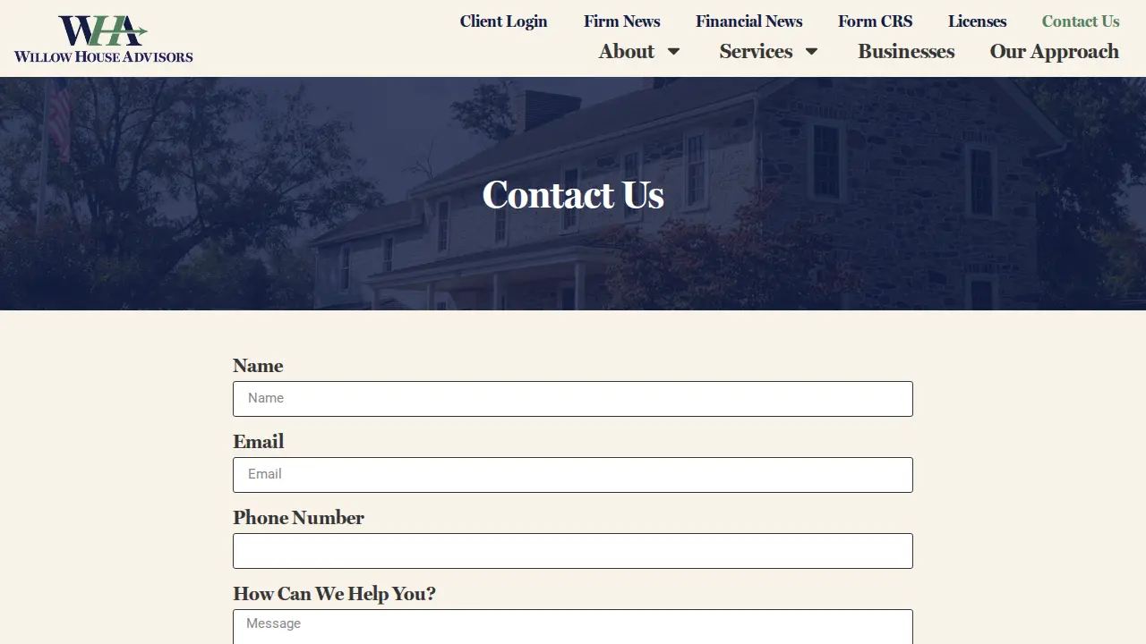 Willow House Advisors page