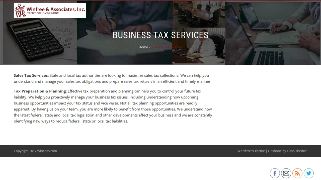 Winfree & Associates page