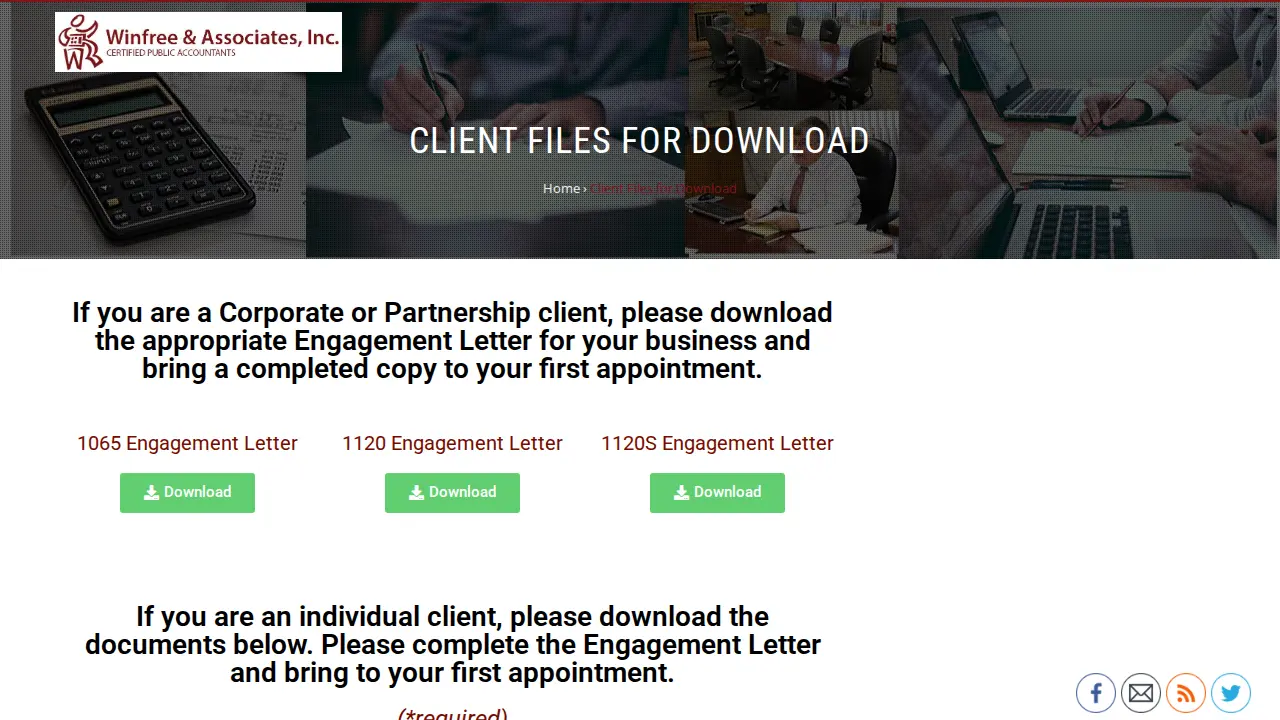 Winfree & Associates page
