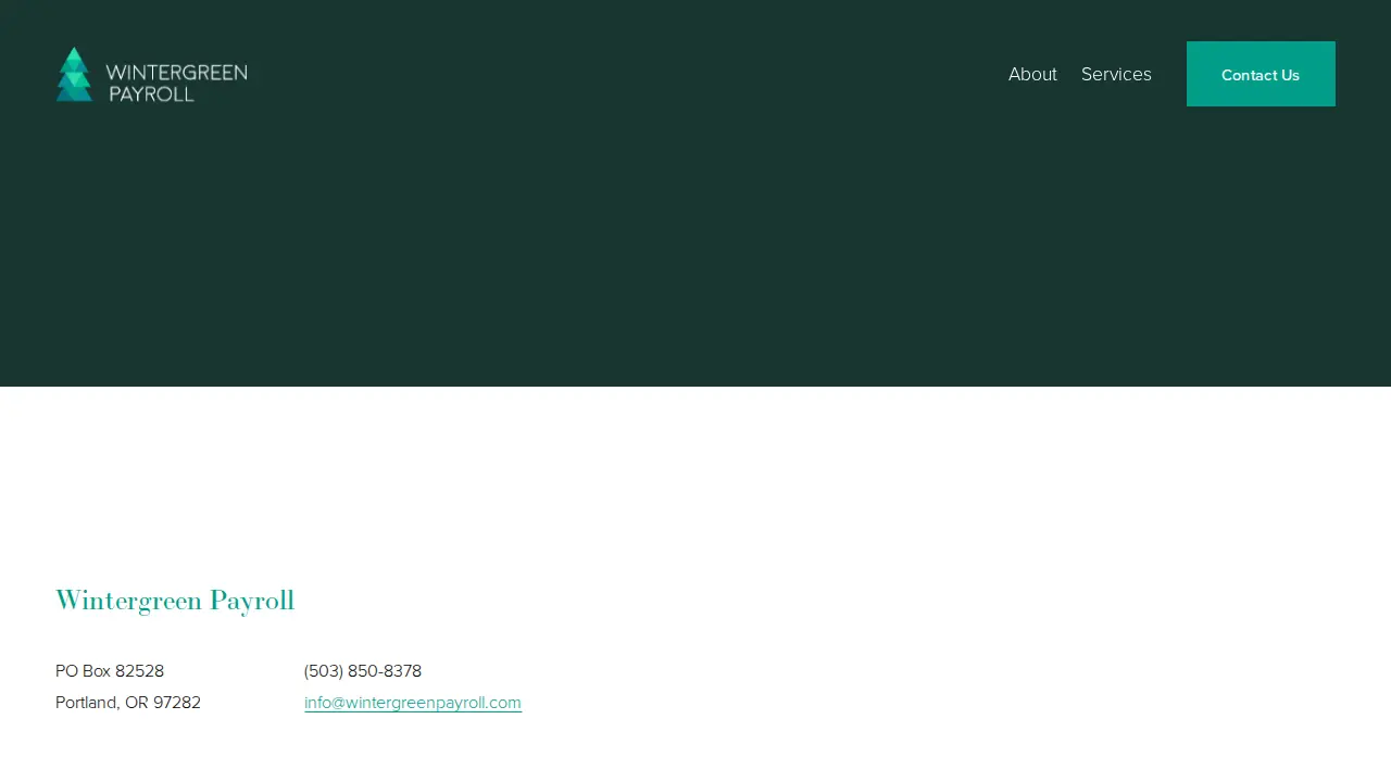 Wintergreen Payroll page
