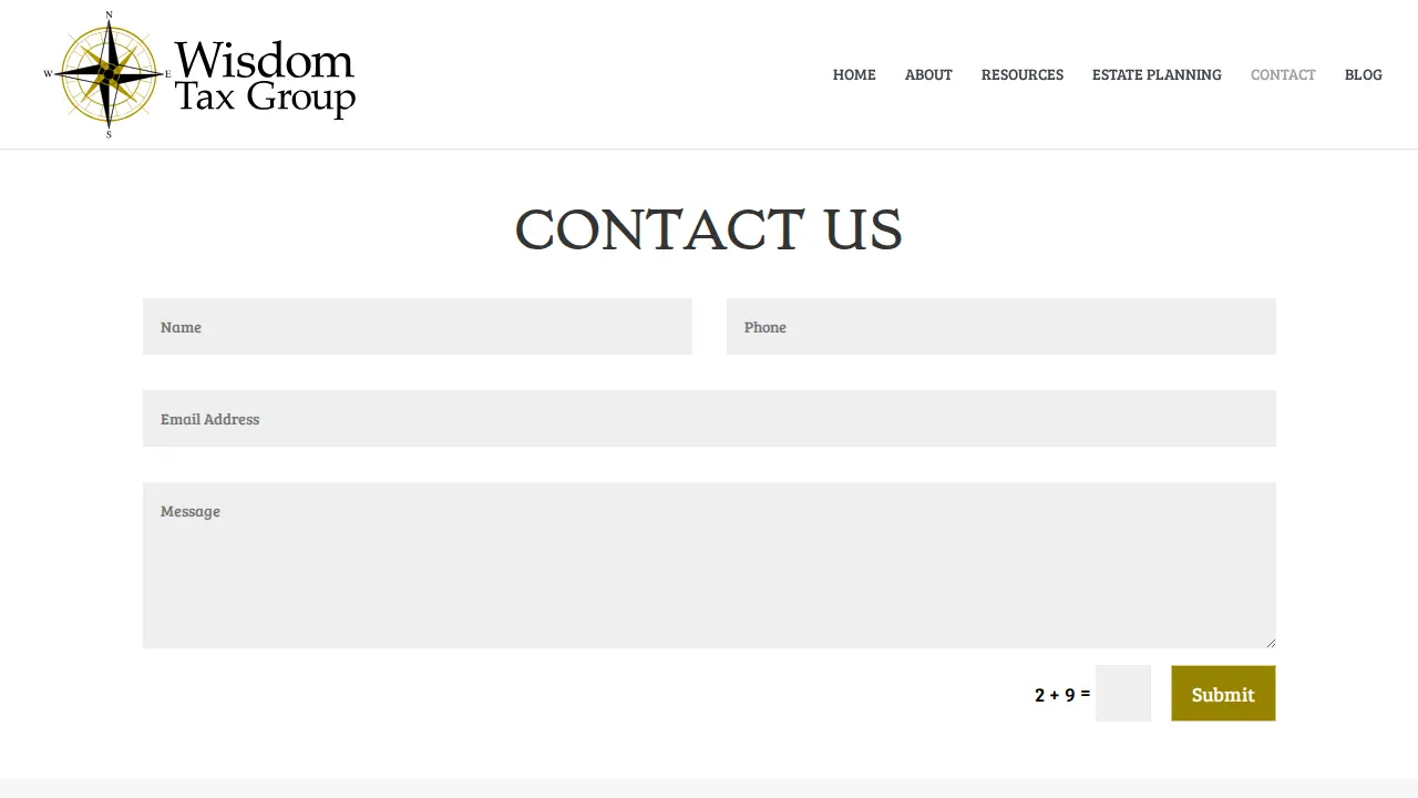 Wisdom Tax Group page