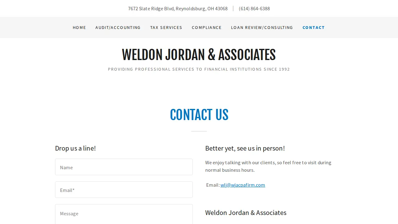 Weldon Jordan & Associates page