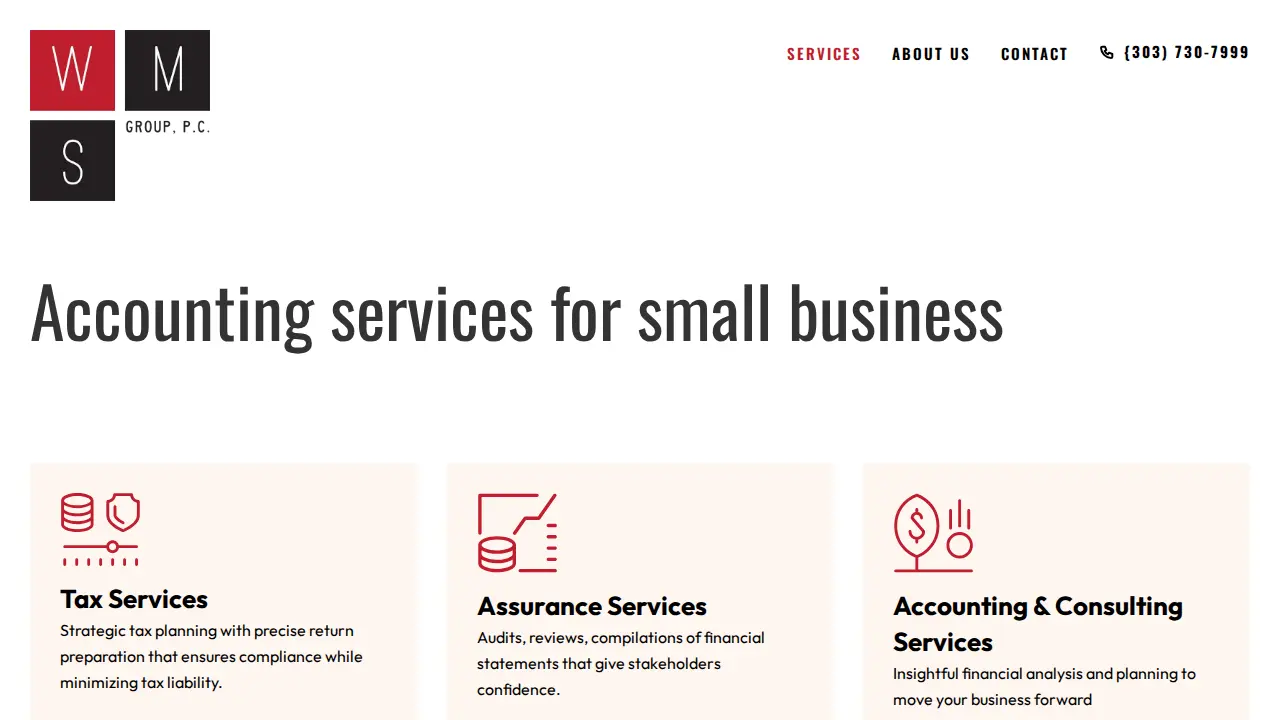 WMS GROUP P.C. page