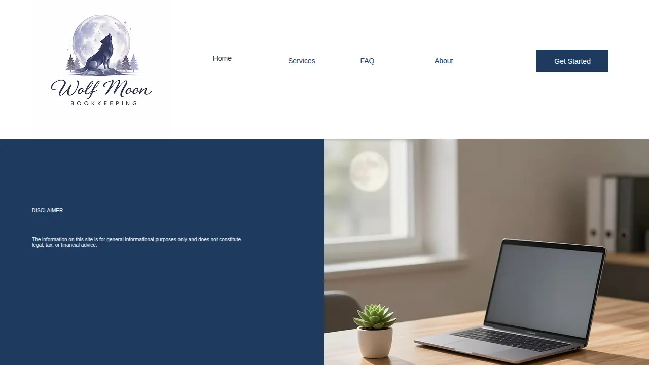 Wolf Moon Bookkeeping page