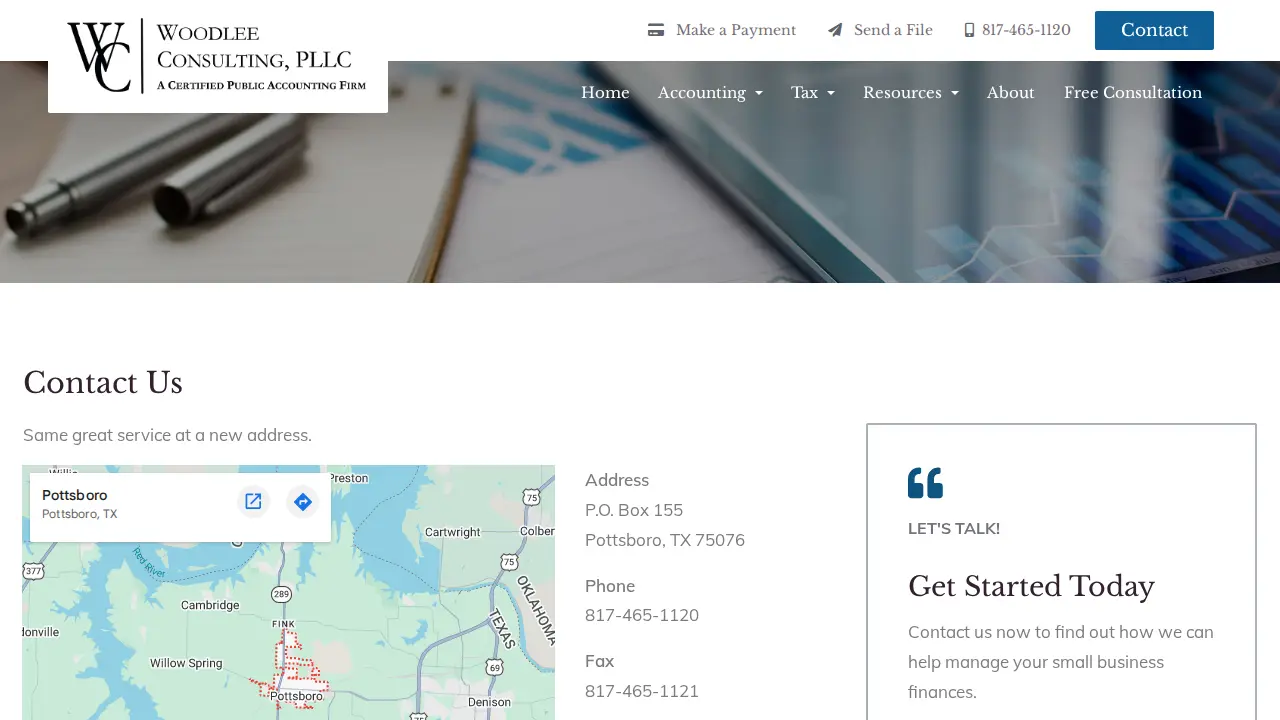 Woodlee Consulting page
