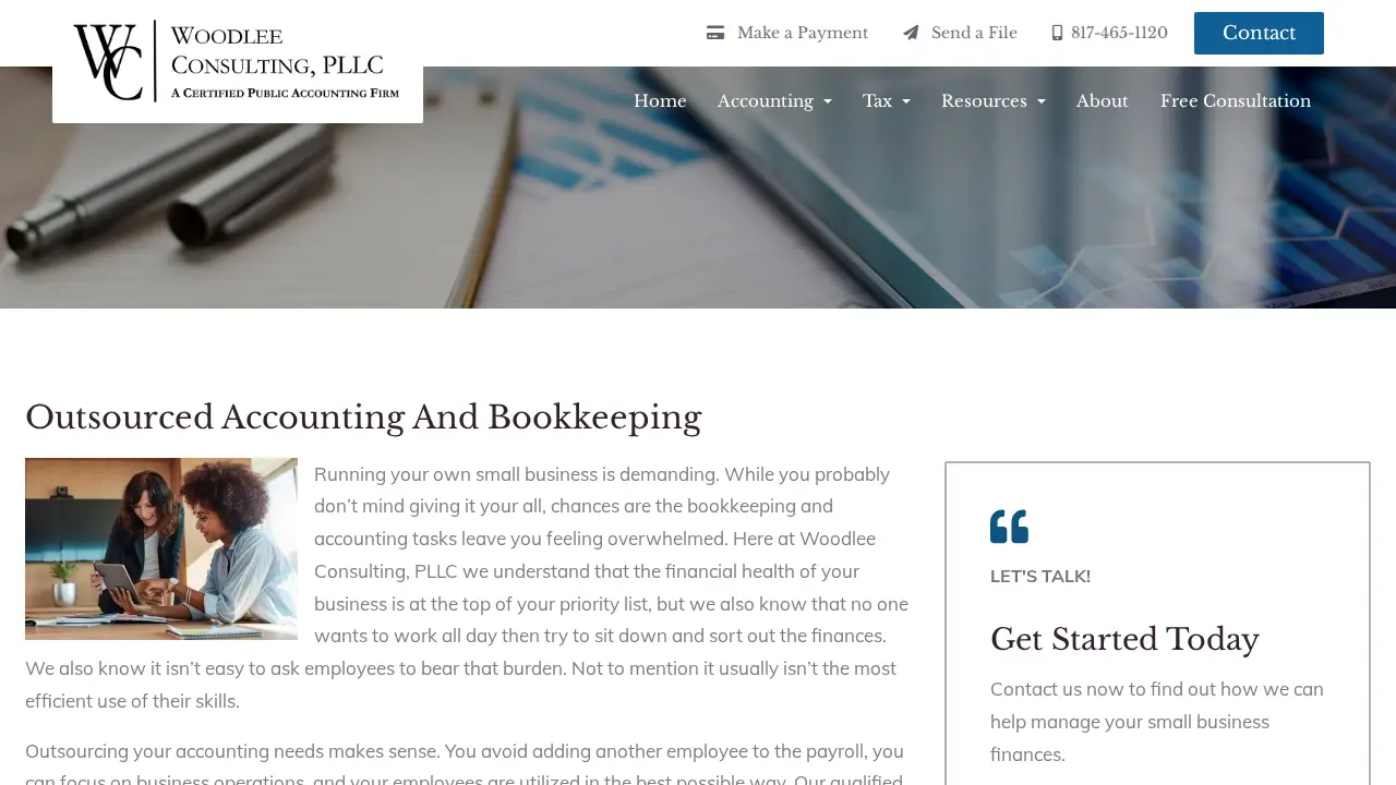 Woodlee Consulting page