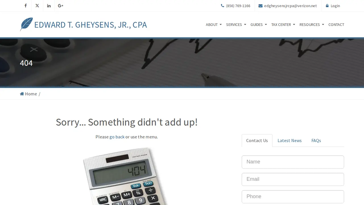 Edward Gheysens, Jr. CPA page