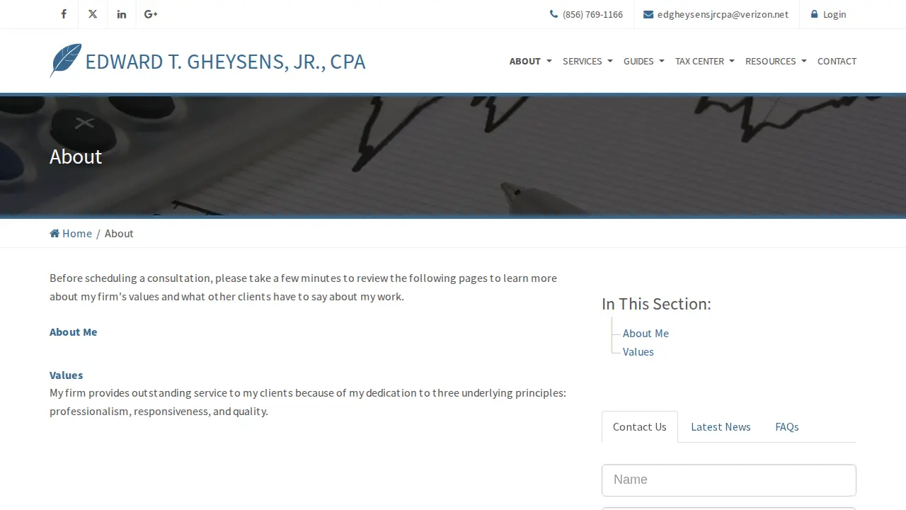 Edward Gheysens, Jr. CPA page