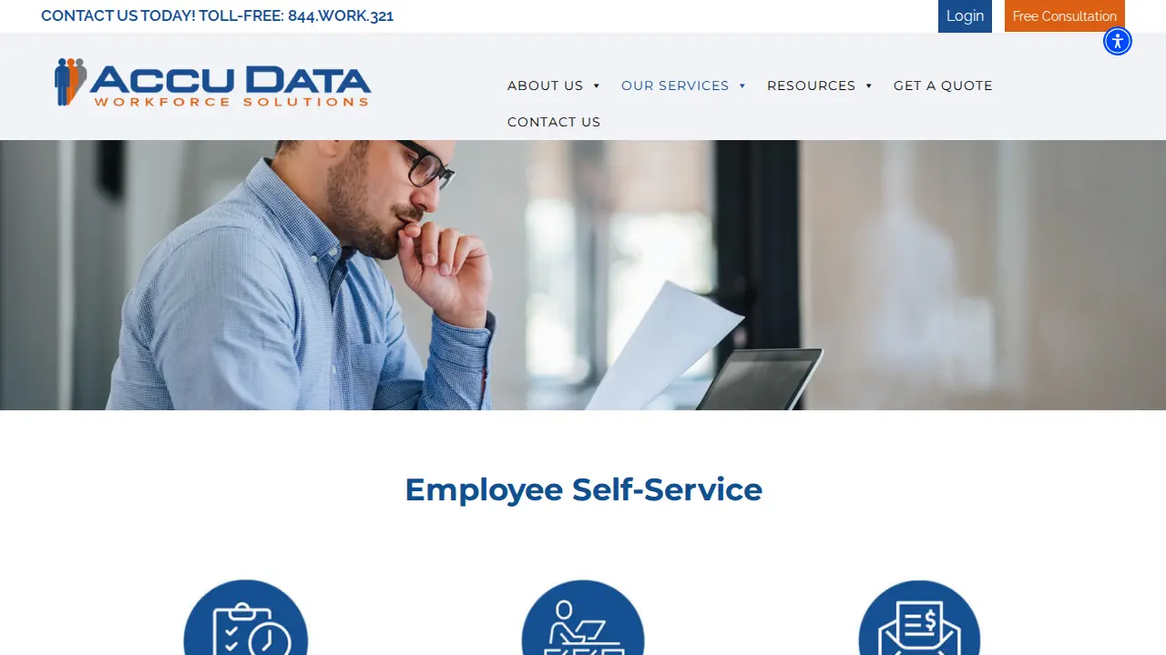 Accu Data Workforce Solutions page