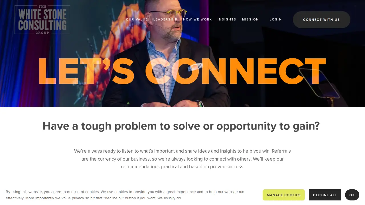 White Stone Consulting website