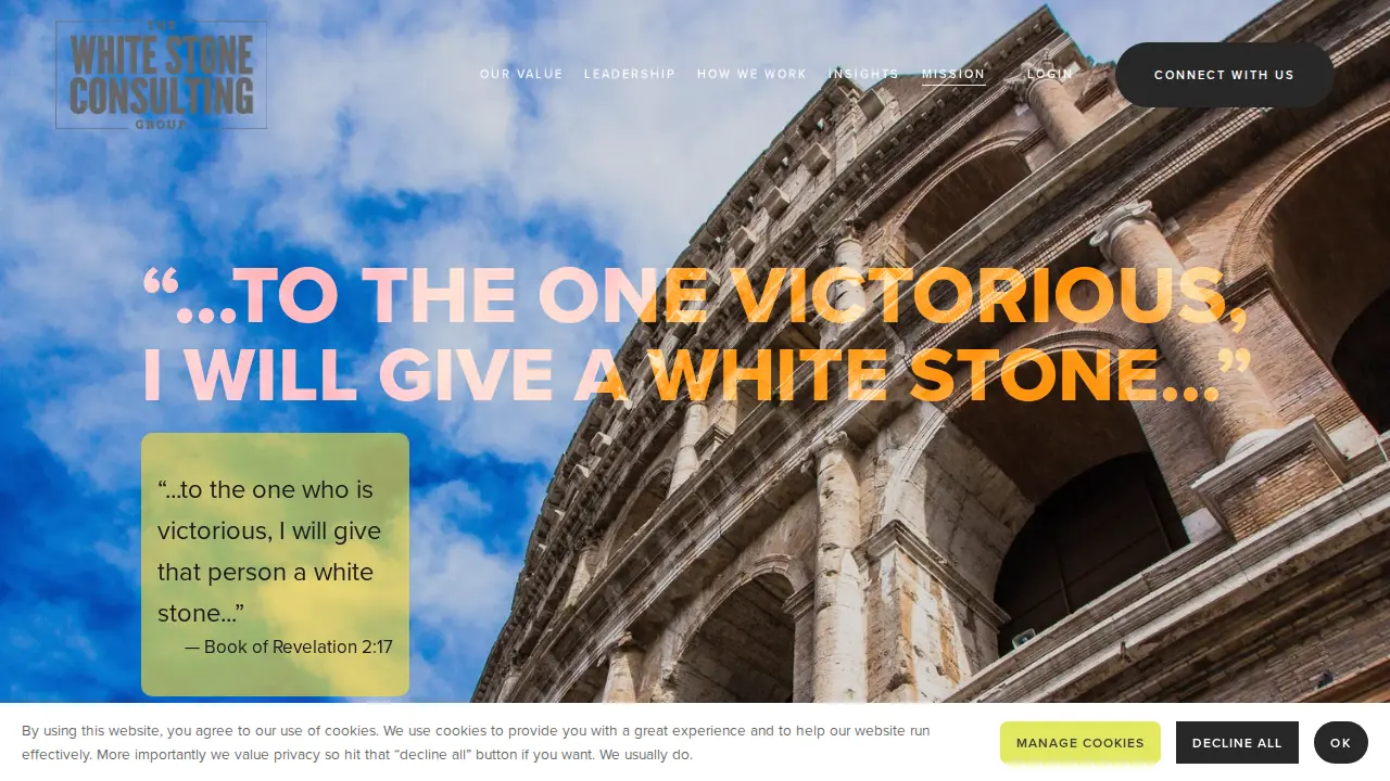 White Stone Consulting page