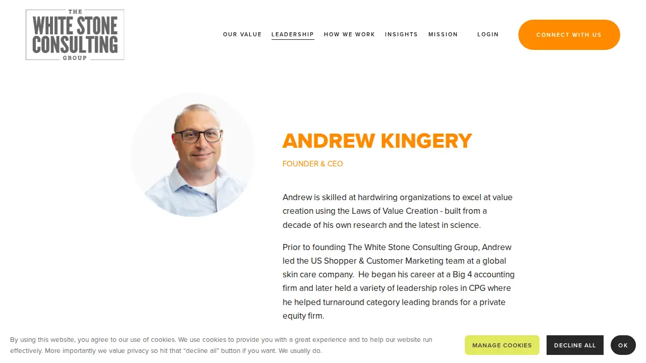 White Stone Consulting page