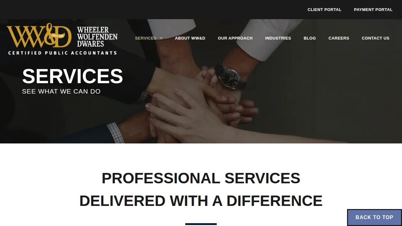 Wheeler Wolfenden and Dwares, P.A.s page