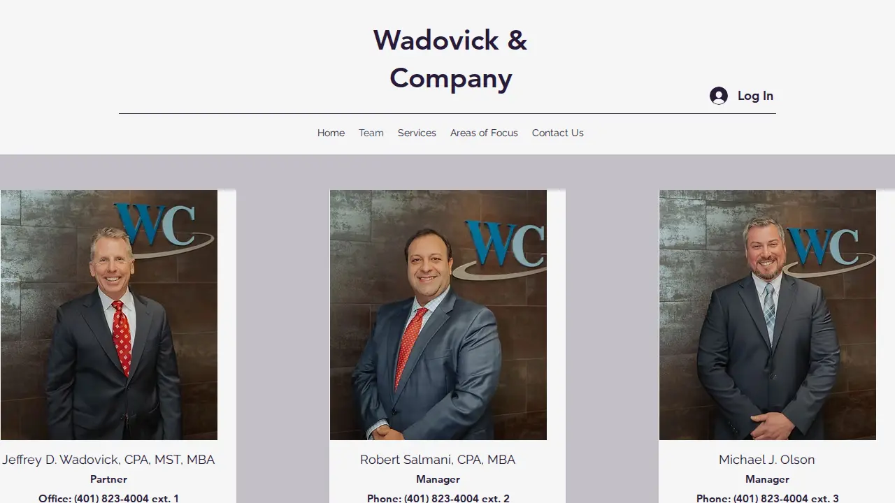Wadovick & Company page