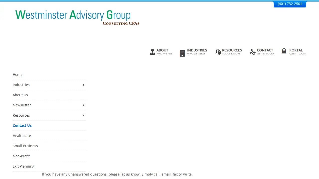Westminster Advisory Group page